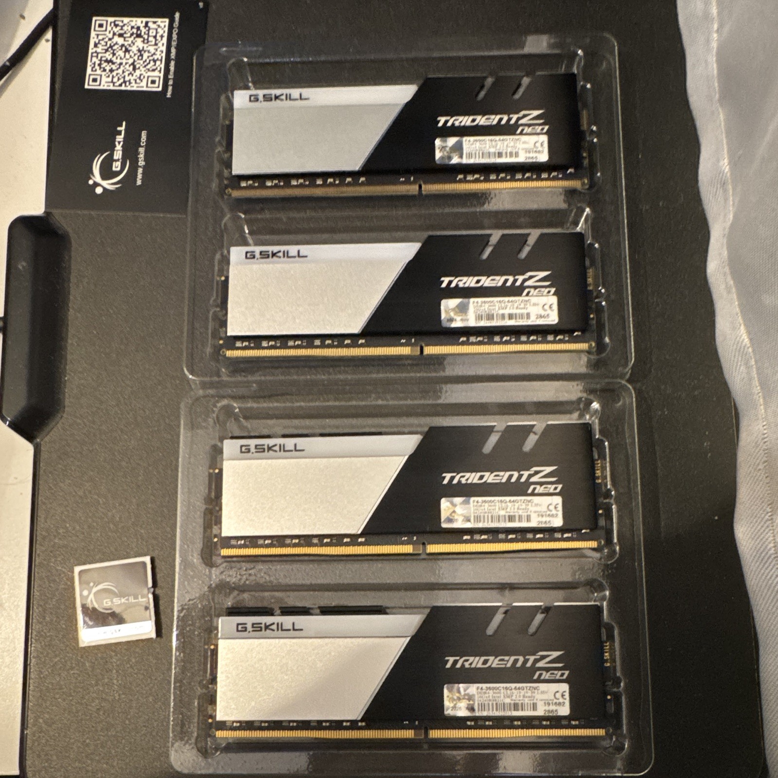 G.SKILL Trident Z Neo 64GB (4x16GB) DDR4-3600 288-Pin DIMM F4-3600C16Q-64GTZNC