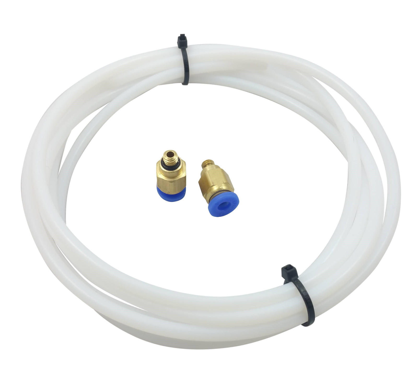 2M 4M PTFE Tubing Bowden Tube Filament Guide + Fittings for 1.75mm or 3mm