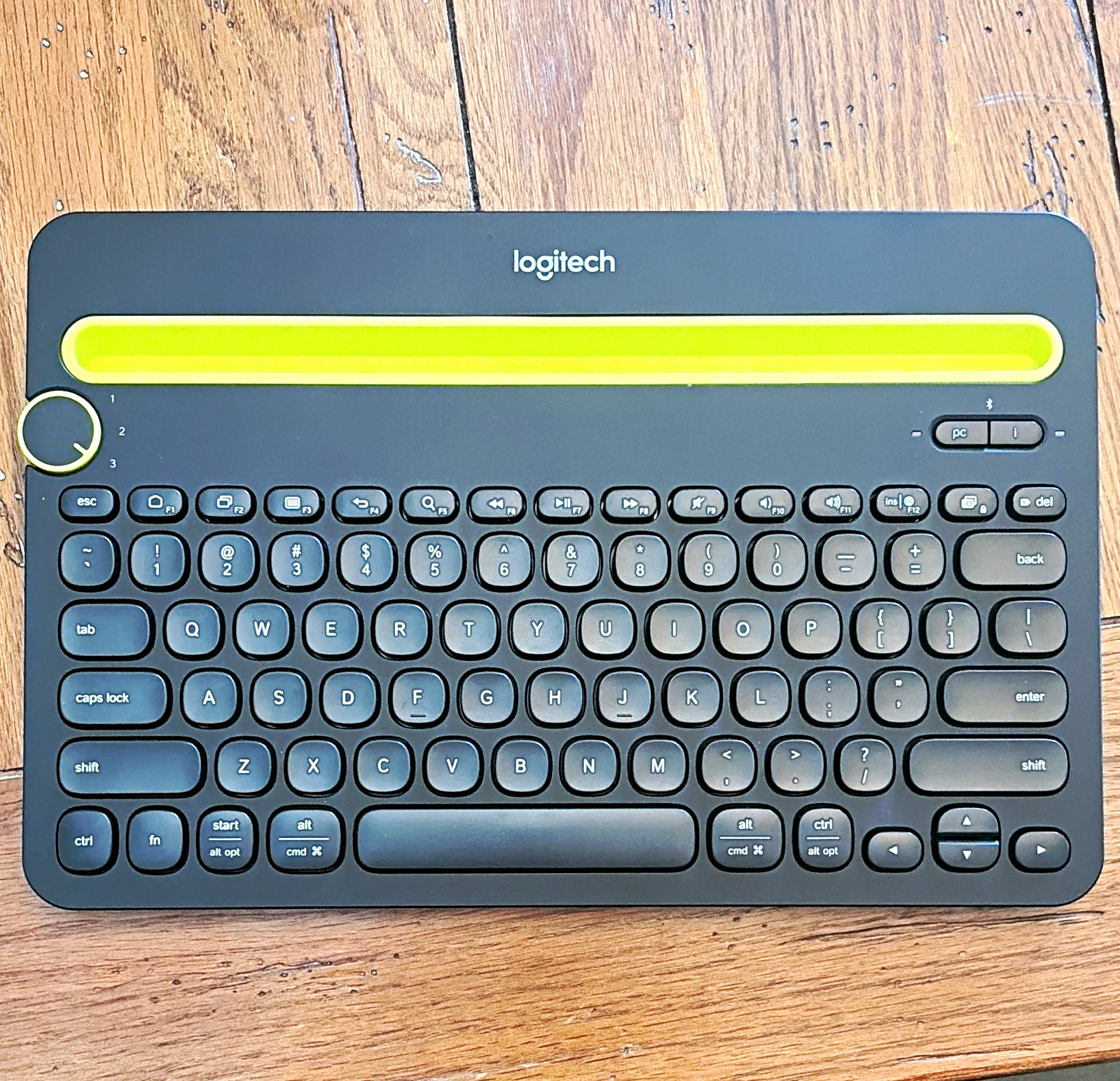 Logitech K480 Compact Portable Bluetooth Keyboard QWERTY English Black/Yellow