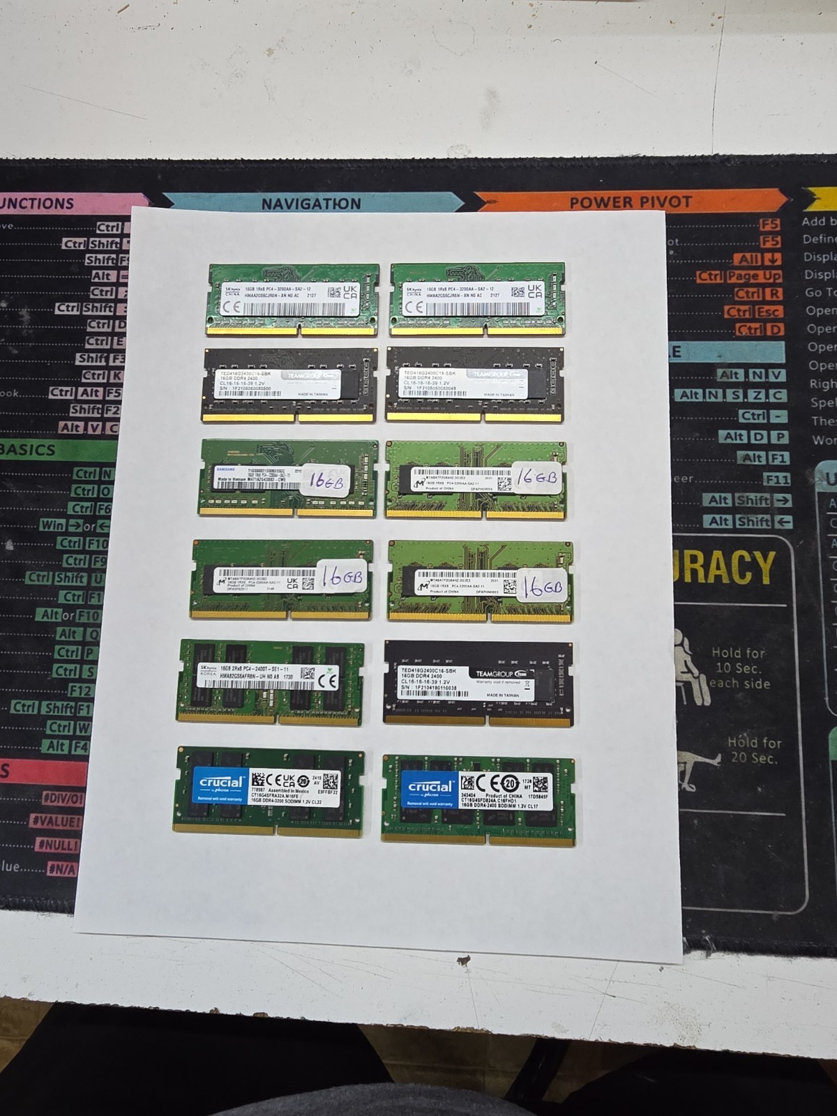 ddr4 ram 16gb Lot of 12 Different Models