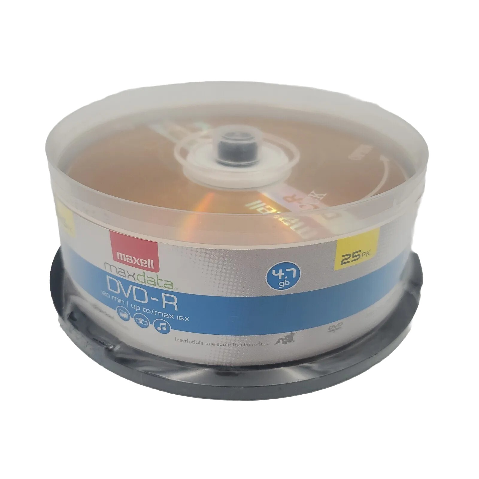 MAXELL DVD-R 4.7 GB 25 PACK Upto: 16X 120 Minute Spindle - FACTORY SEALED 