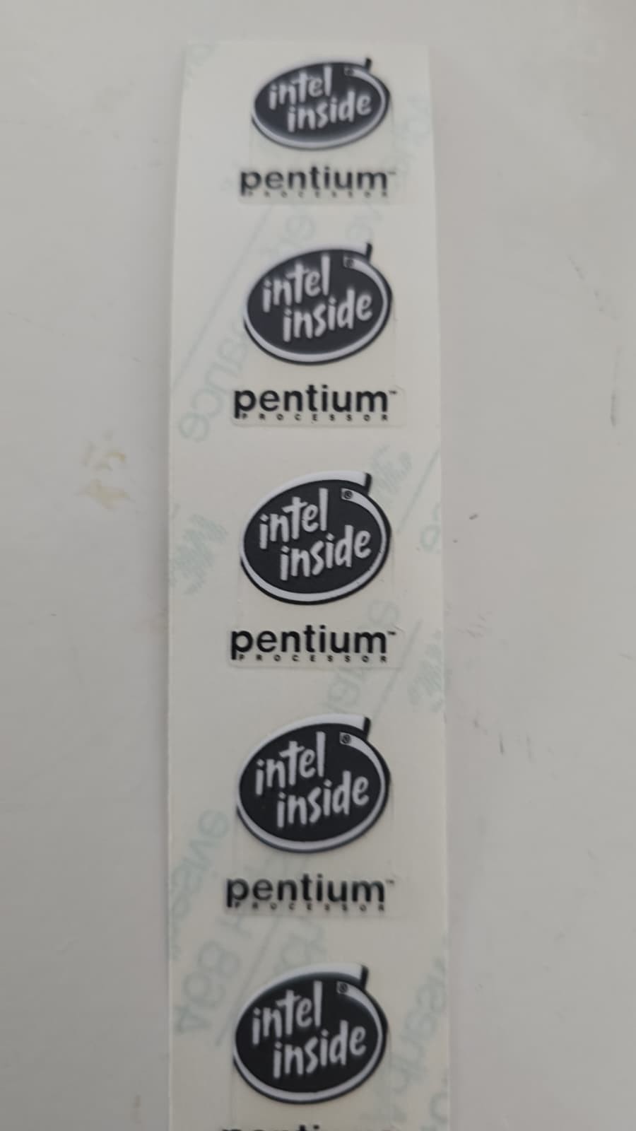10pcs Black Vintage Intel Inside Pentium Stickers (Scotch Adhesive) with Track