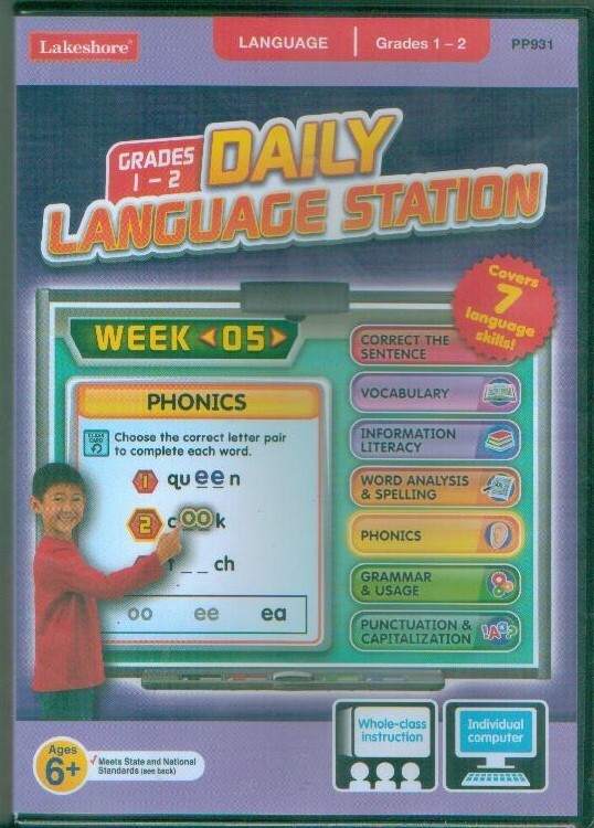 Lakeshore   ** Grades 1-2 Daily Language Station   **   Education Elementary Age