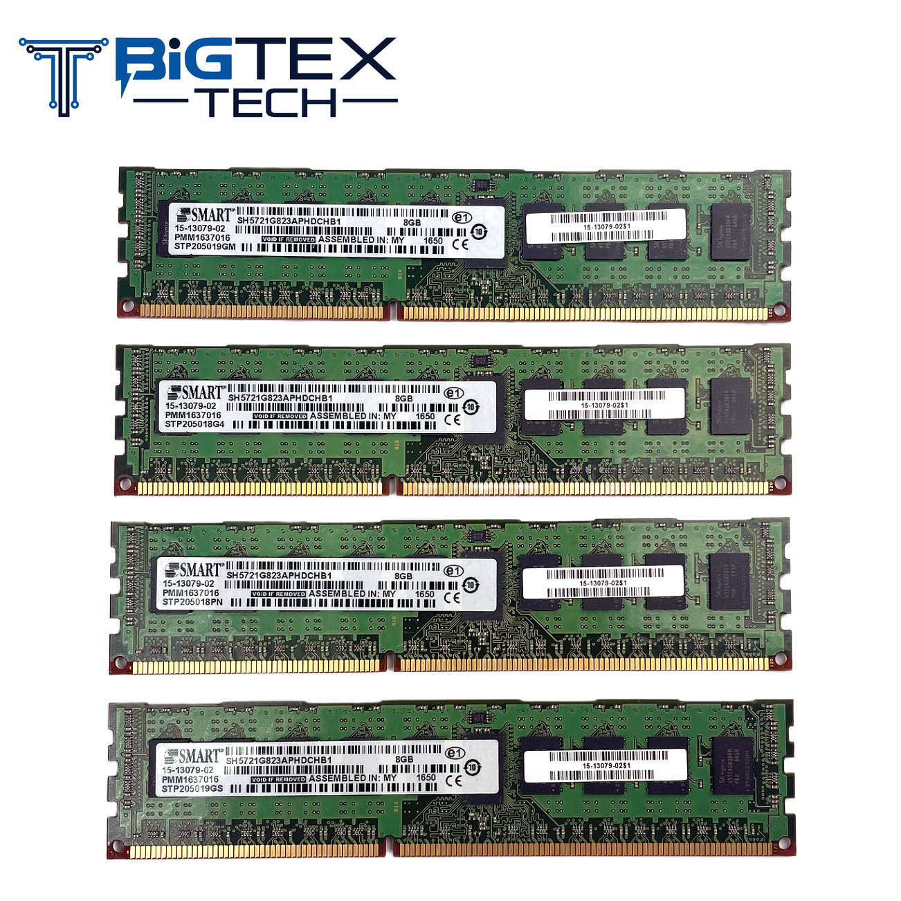 Lot of 4 8GB Cisco OEM DDR3 1333MHz PC3L-10600R ECC RDIMM 15-13079-02 32GB Total