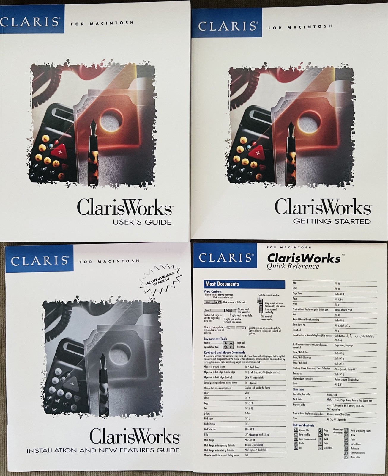 VINTAGE  Macintosh ClarisWorks Software v. 2.1 (T1536LL/A)  1994 MINT
