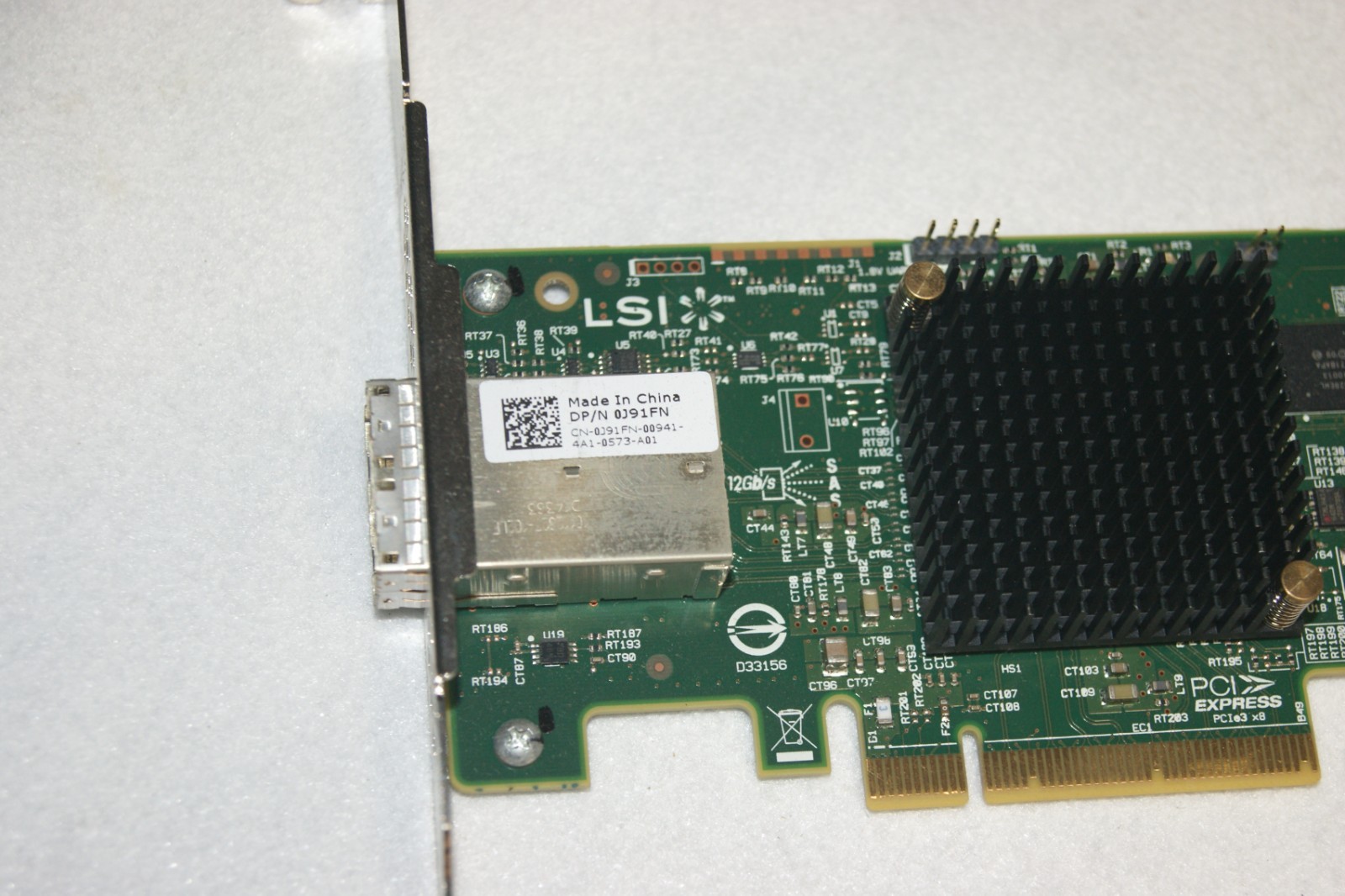 Dell J91FN 3KC27 LSI SAS 9300-8e 8-Port 12Gb/s SAS PCIe Host Bus Adapter High P