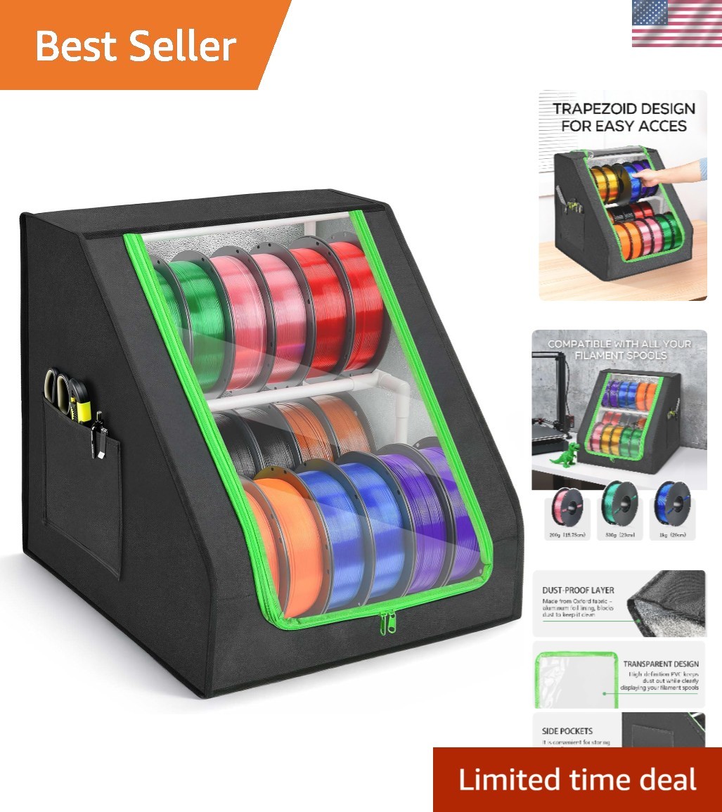 3D Printer Filament Storage Box, 21 Spools, Filament Organizer