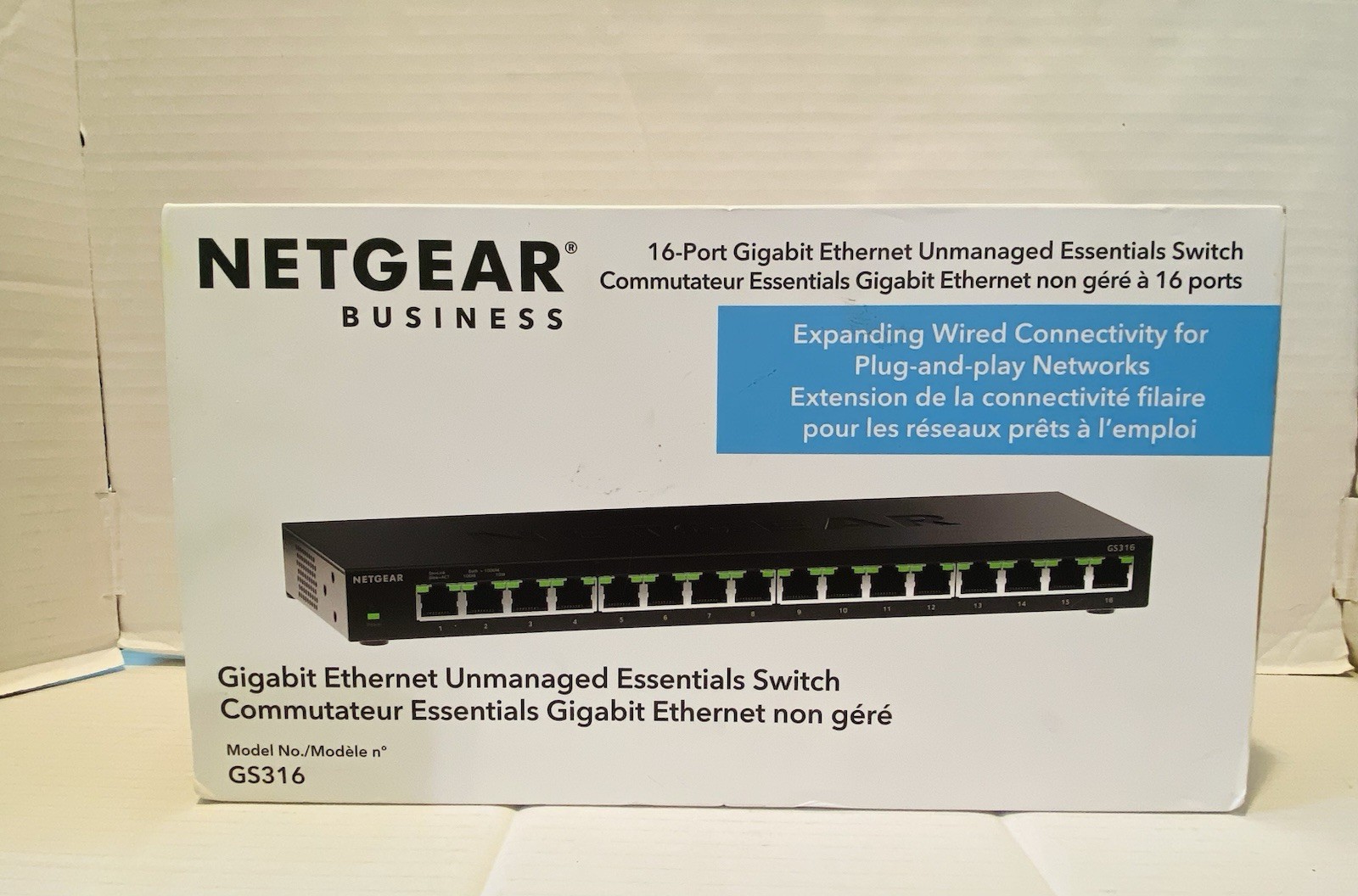 New NETGEAR GS316-311NAS 16-Port Gigabit Ethernet Unmanaged Network Switch