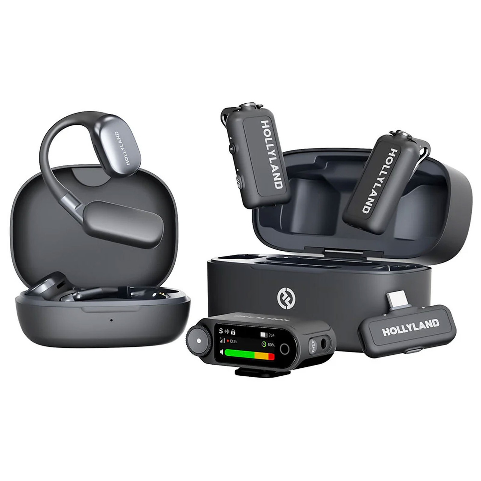 Hollyland LARK MAX 2 ULTIMATE COMBO 2-Person Wireless Lavalier Microphone (Gray)