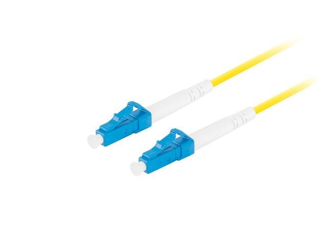 Patchcord światłowodowy Lanberg SM LC/UPC-LC/UPC SIMPLEX 3.0mm LSZH G657A1 10m ż