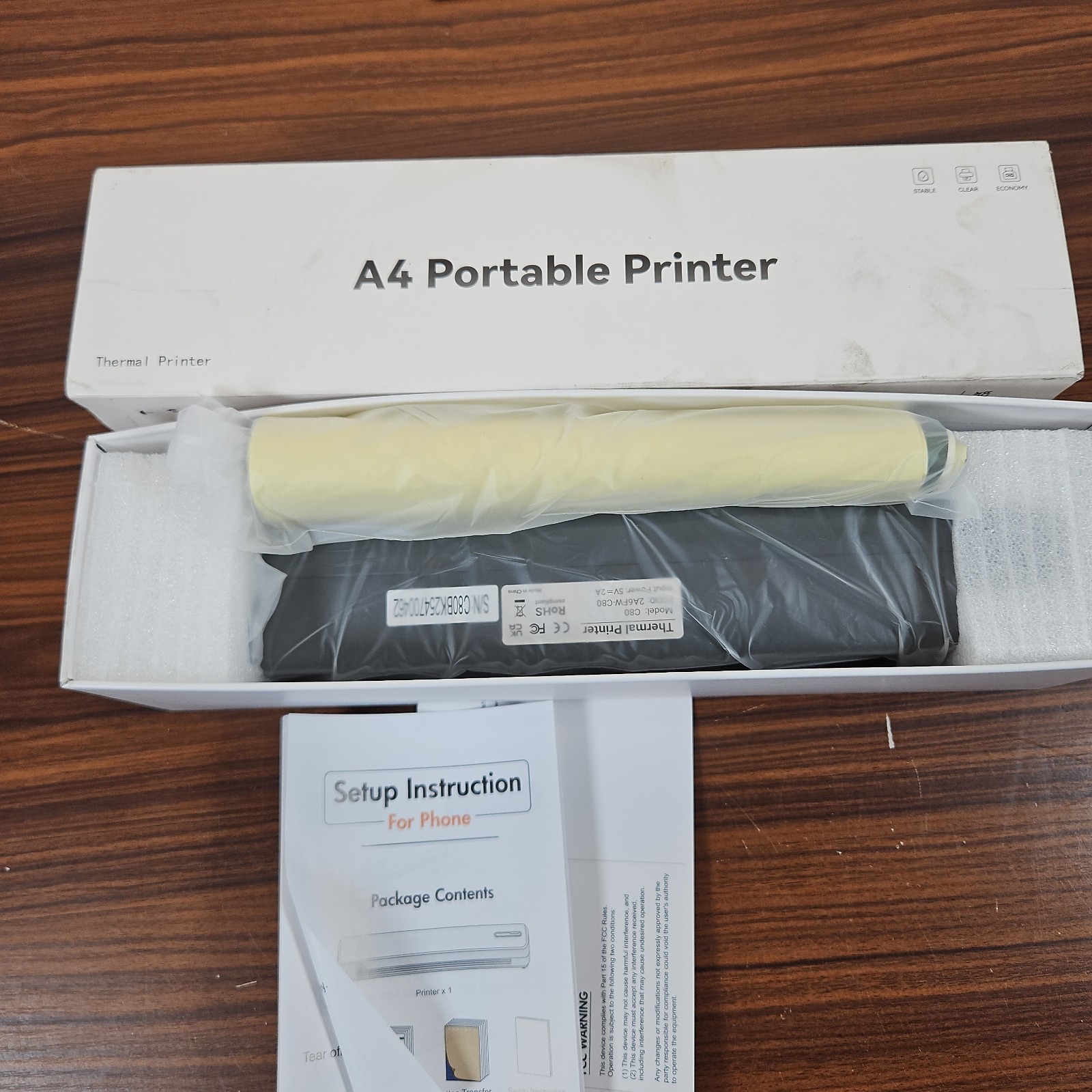 A4 Thermal Printer Portable Inkless Printer for Travel  A4 paper wireless Bl/c