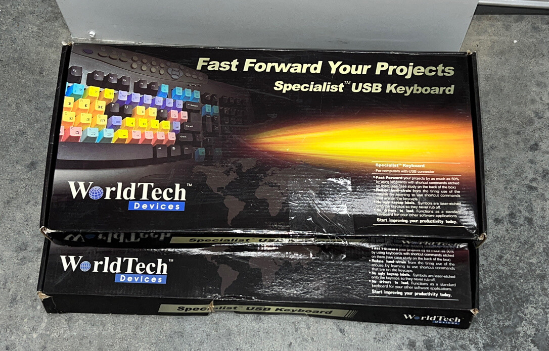 Lot Of (2WorldTech Devices Adobe Avid Media Composer Keyboard F21 XP2 Specialist