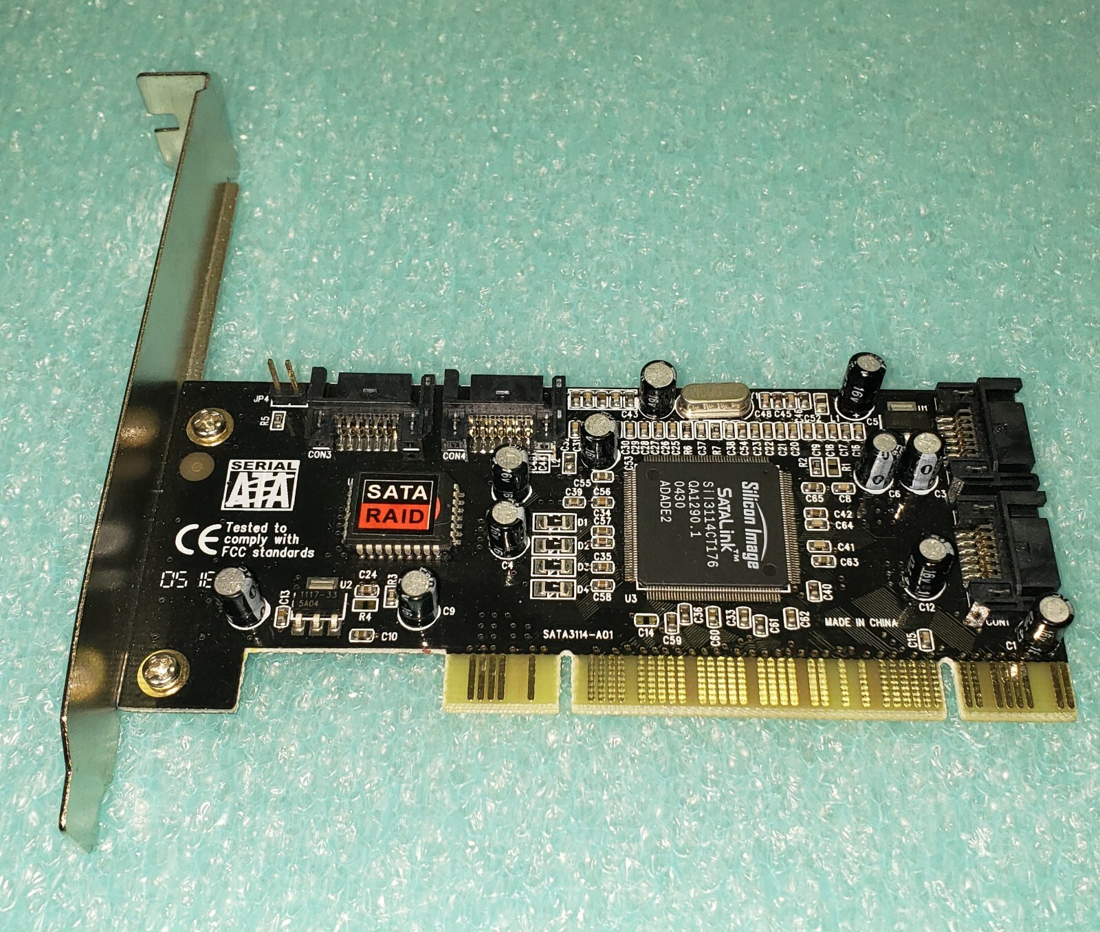 Syba SD-SATA-4P PCI 4-Channel Serial-ATA SATA Raid Controller Card