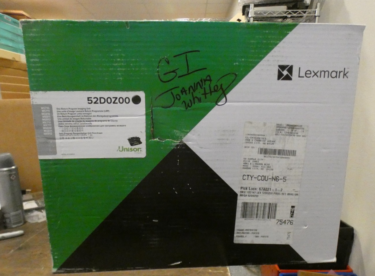 Lexmark 52D0Z00 Return Program Imaging Unit Black 100K Paige Yield Genuine