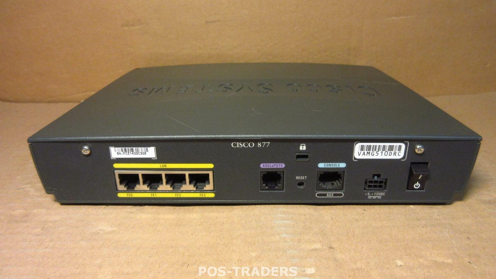 CISCO877-K9 Cisco 877 ADSL Integrated Service Router 4-Port LAN - EXCL PSU