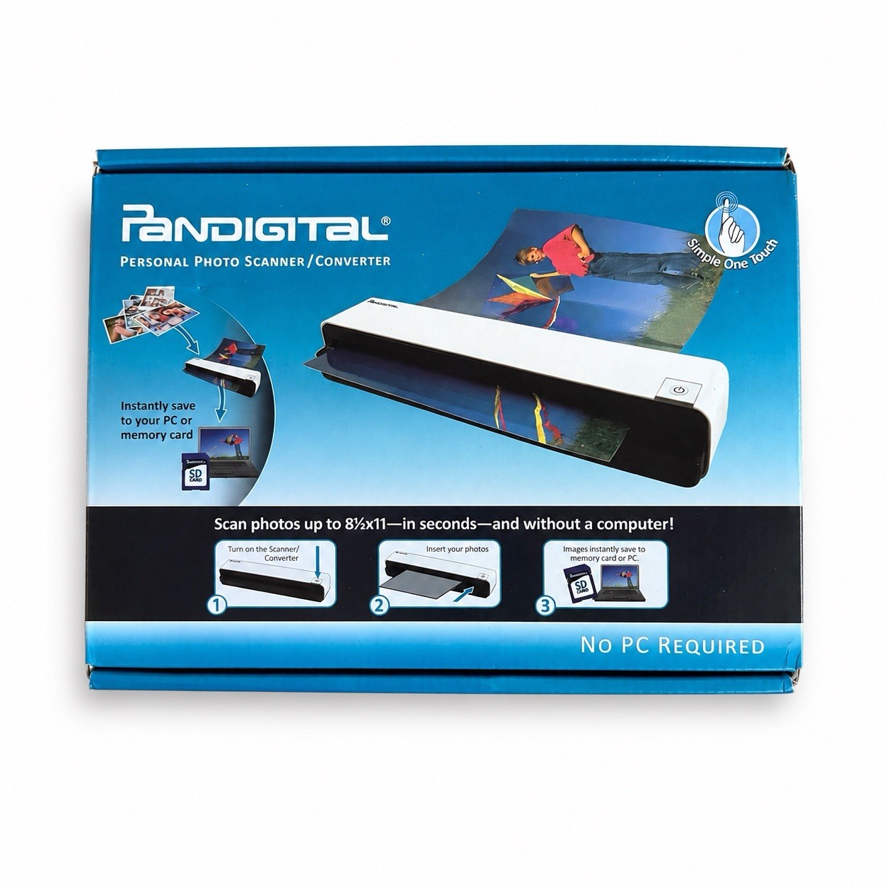 Pandigital Personal Photo Scanner Converter PANSCN06R No Cords No SD CARD