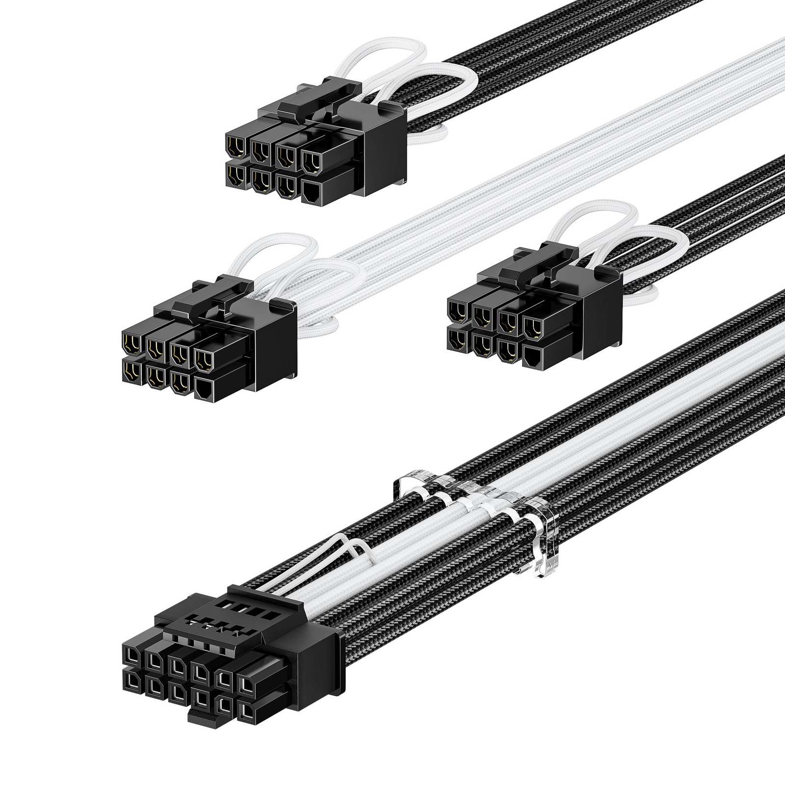 PCIe 5.0 GPU Power Cable 16pin 12VHPWR for RTX 3090 Ti 4080 4090, 3x8pin CPU