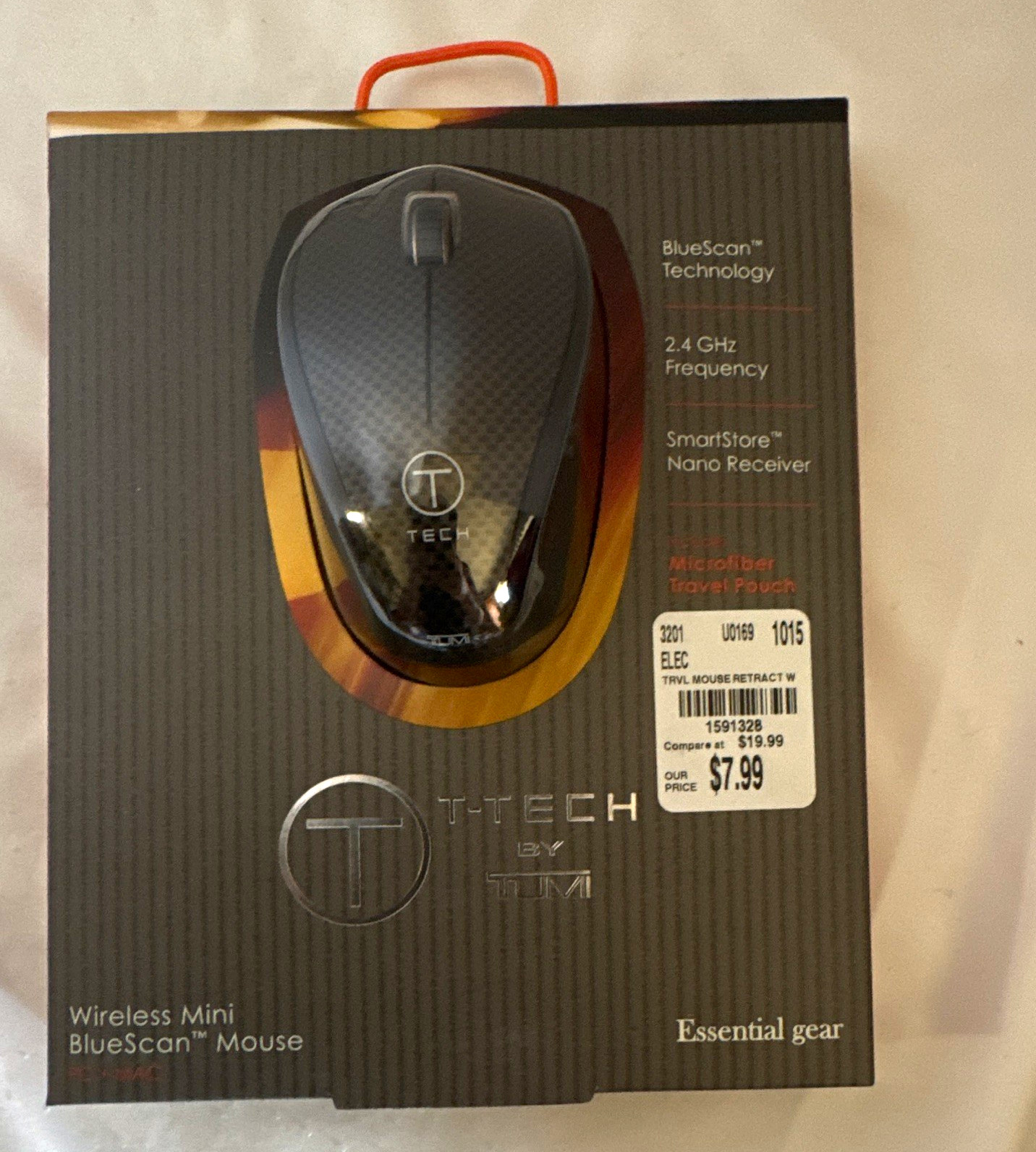 T-Tech by Tumi Wireless Mini BlueScan Mouse 1600 DPI 3-Button Nano Black