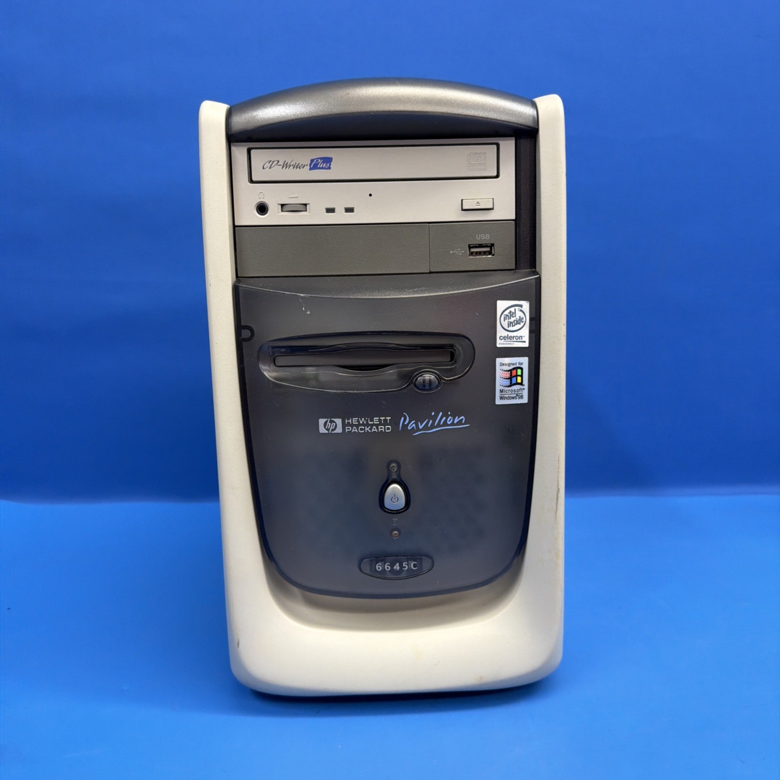 Vintage HP Pavilion 6645C Desktop PC Intel Celeron Windows 98 Era Parts Repair