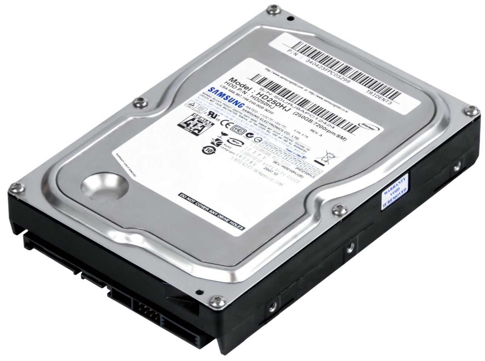 HARD DRIVE SAMSUNG SpinPoint S250 HD250HJ 250GB 7.2K 8MB SATA II 3.5''