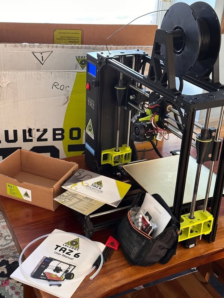 LulzBot TAZ 6 3D Printer with Upgraded Titan Aero Extruder Head Original Box SH