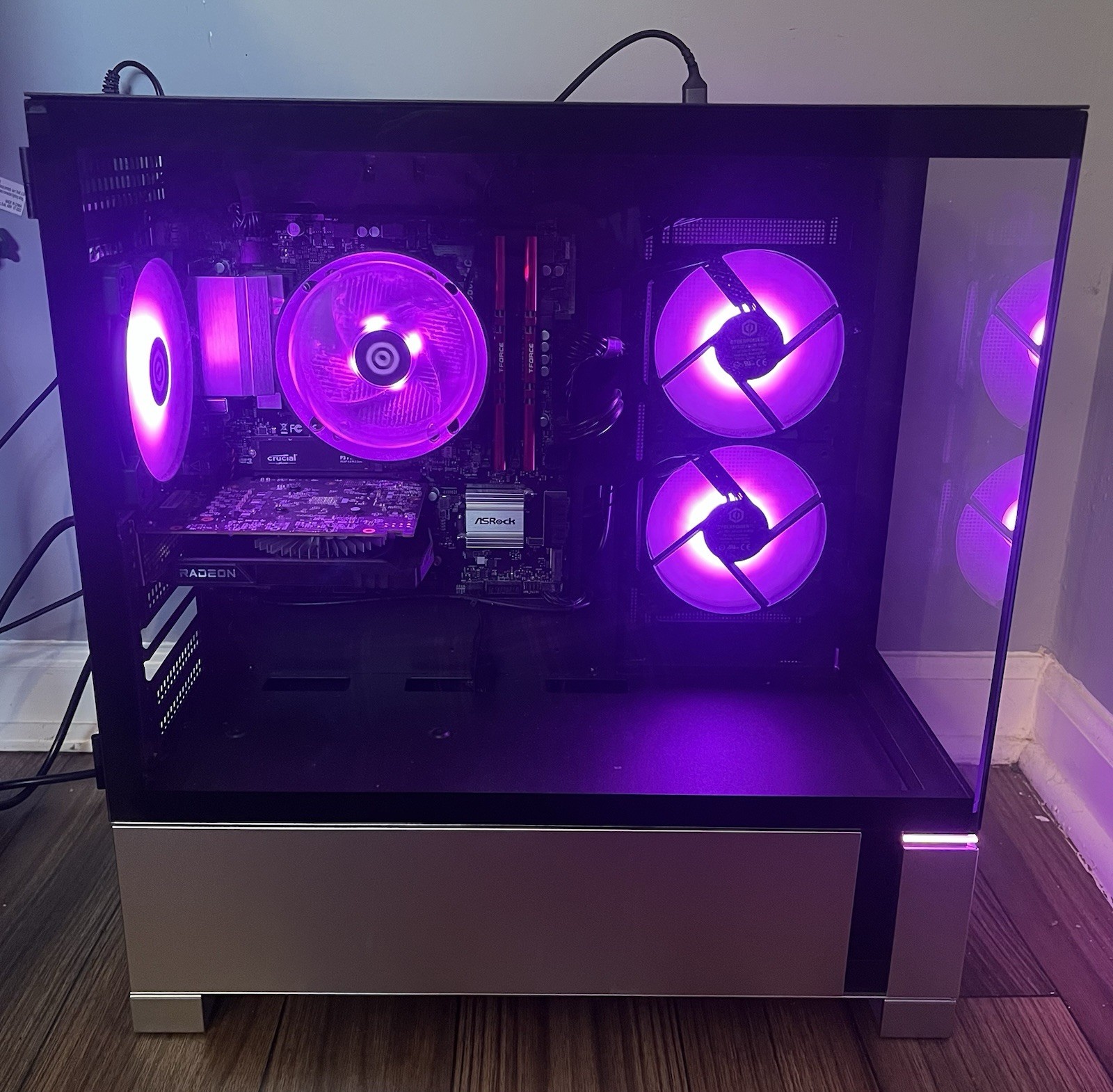 Gaming PC Ryzen 5 5500 RX 6400 16GB RAM 500GB SSD Windows 11 RGB WiFi