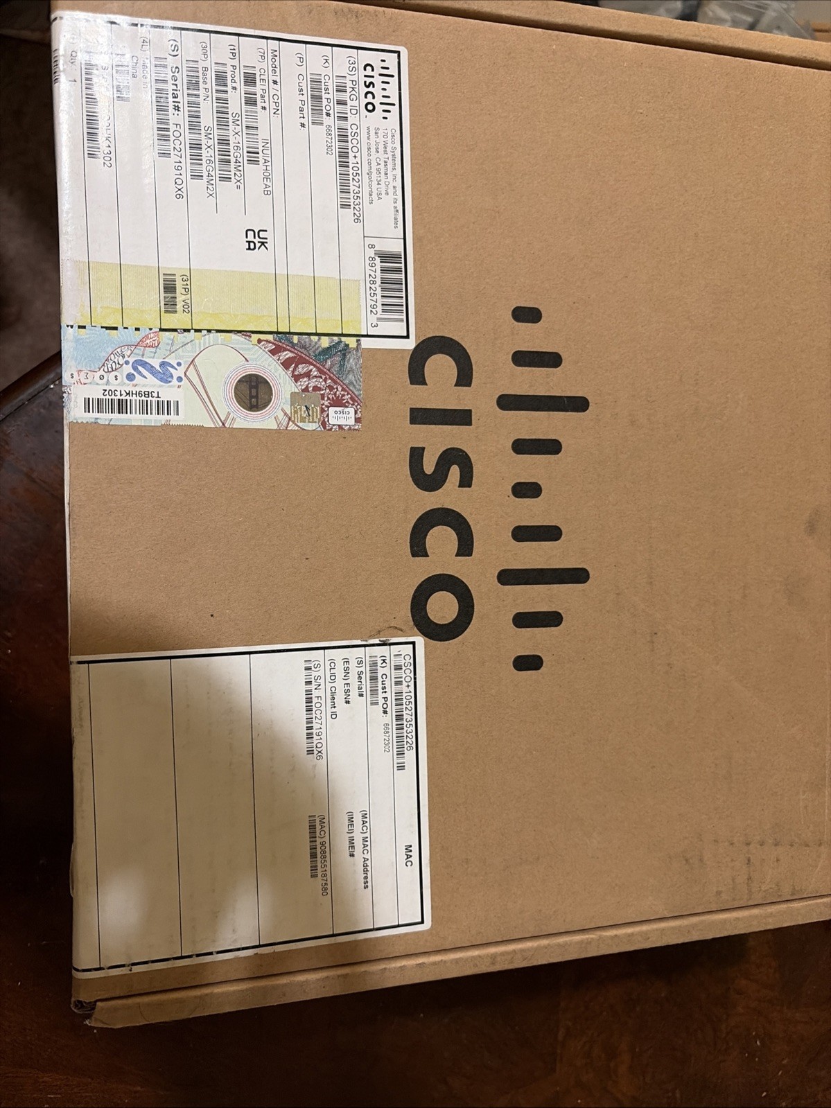 New Sealed Cisco SM-X-16G4M2X 16-port 1G, 4-port 2.5 mGig & 2-port 10G SFP/SFP+