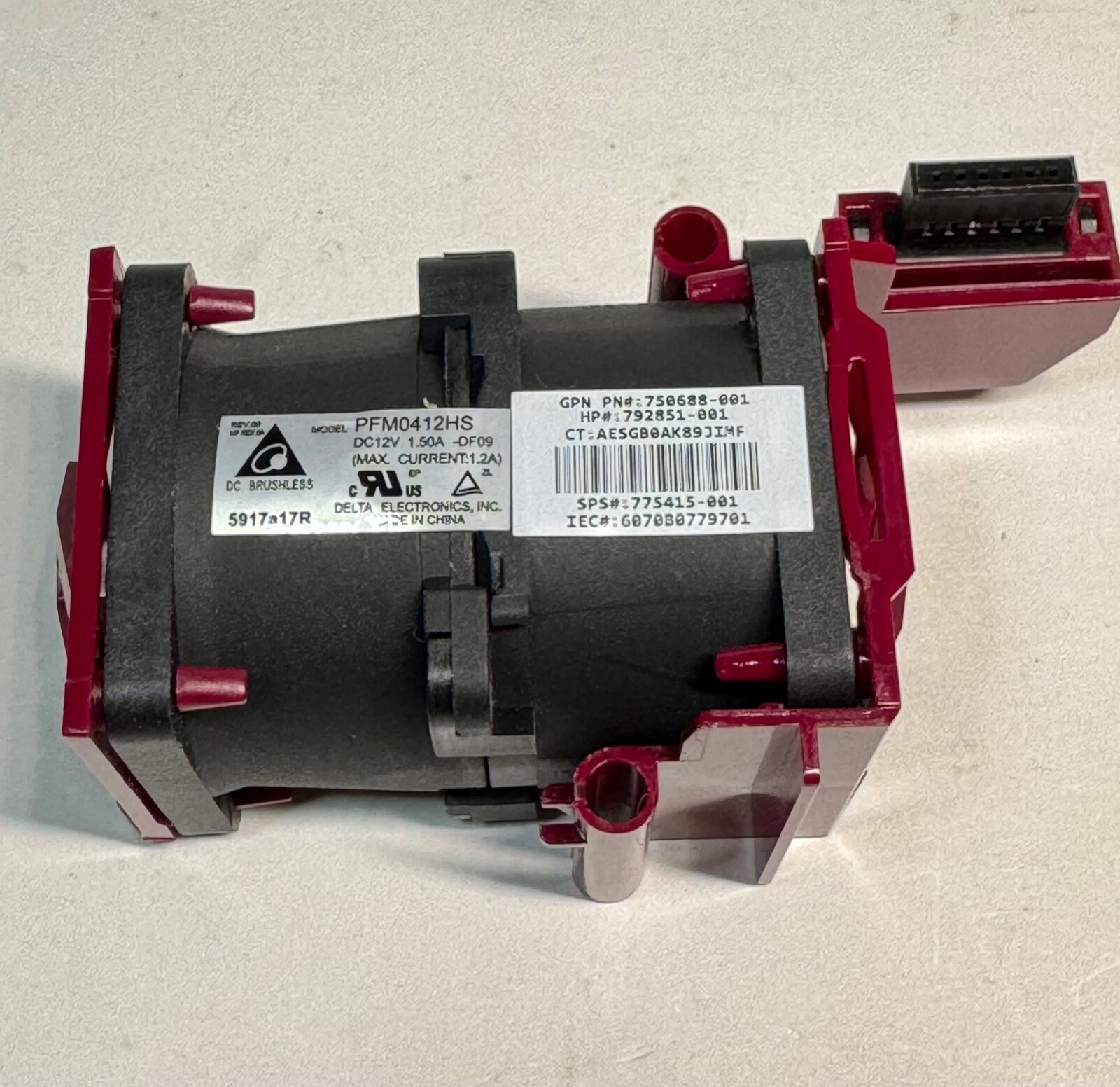 HP PFM0412HS  HP 792851-001 6-Pin Cooling Fan For HP Proliant DL360 G9 Gen9