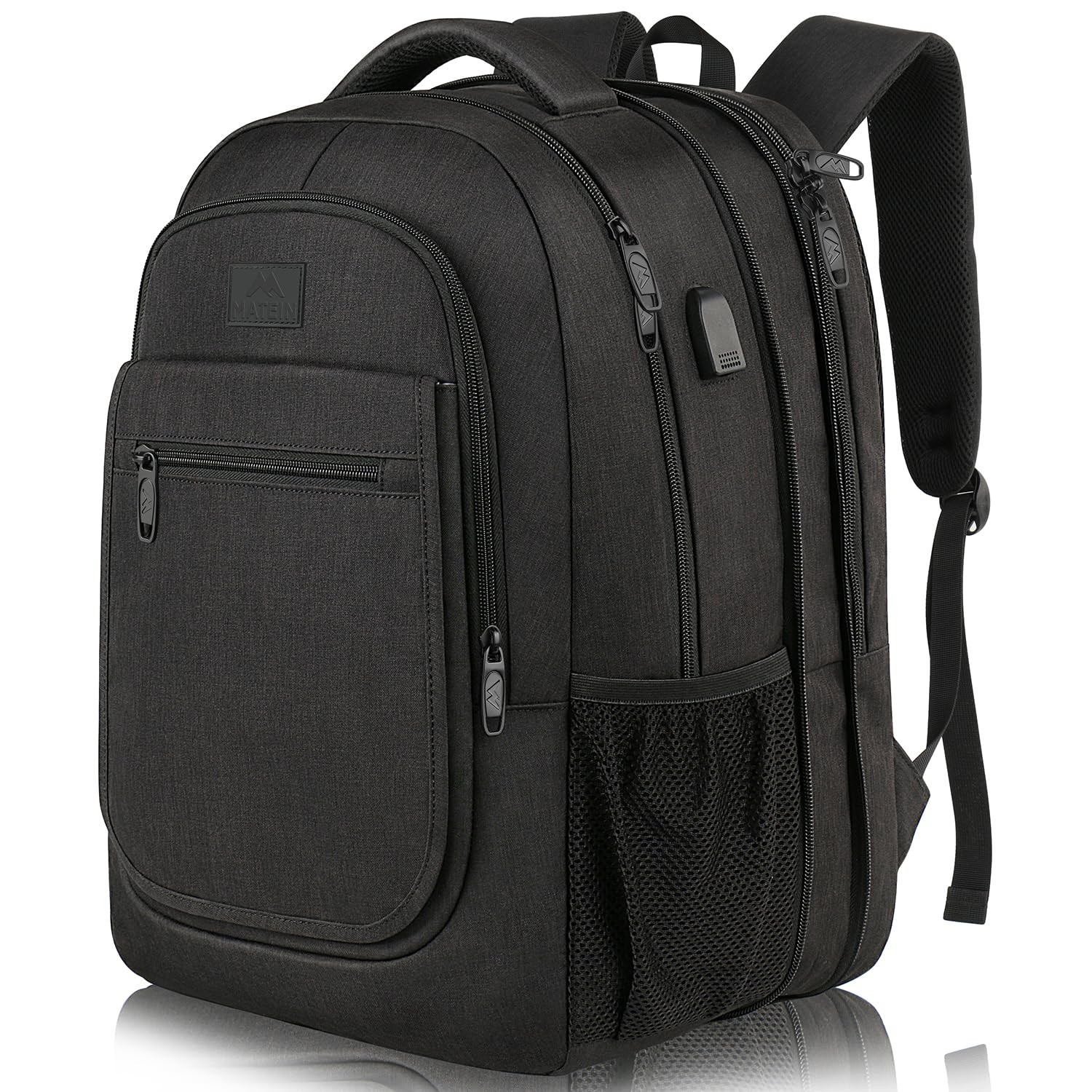 MATEIN Travel Backpack for Men, Expandable Laptop Backpack with USB Charging ...