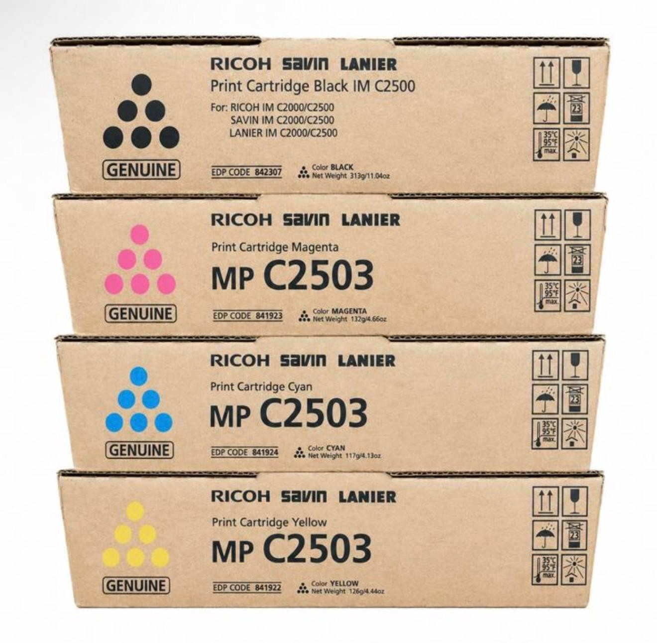 Genuine Ricoh IM C2000 IM C2500   Toner Set OEM CMYK  - New Sealed