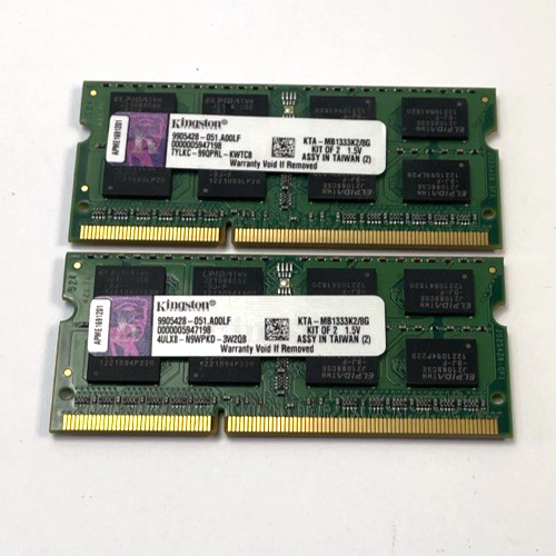 Lot of 2 x Kingston 8GB Kit (2x4GB) KTA-MB1333K2/8G DDR3-1333 Apple RAM
