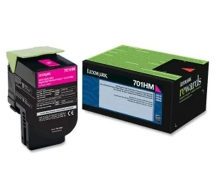 Lexmark 701HM 70C1HM0 (LEX-701HM0) High-Yield Toner 3000 page-Yield Magenta  New