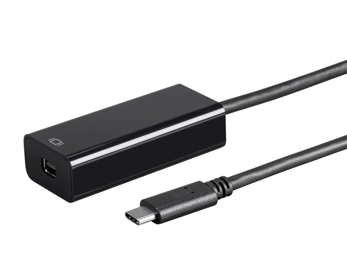 Monoprice USB-C to Mini DisplayPort Adapter - Black Network Adapter, RJ45
