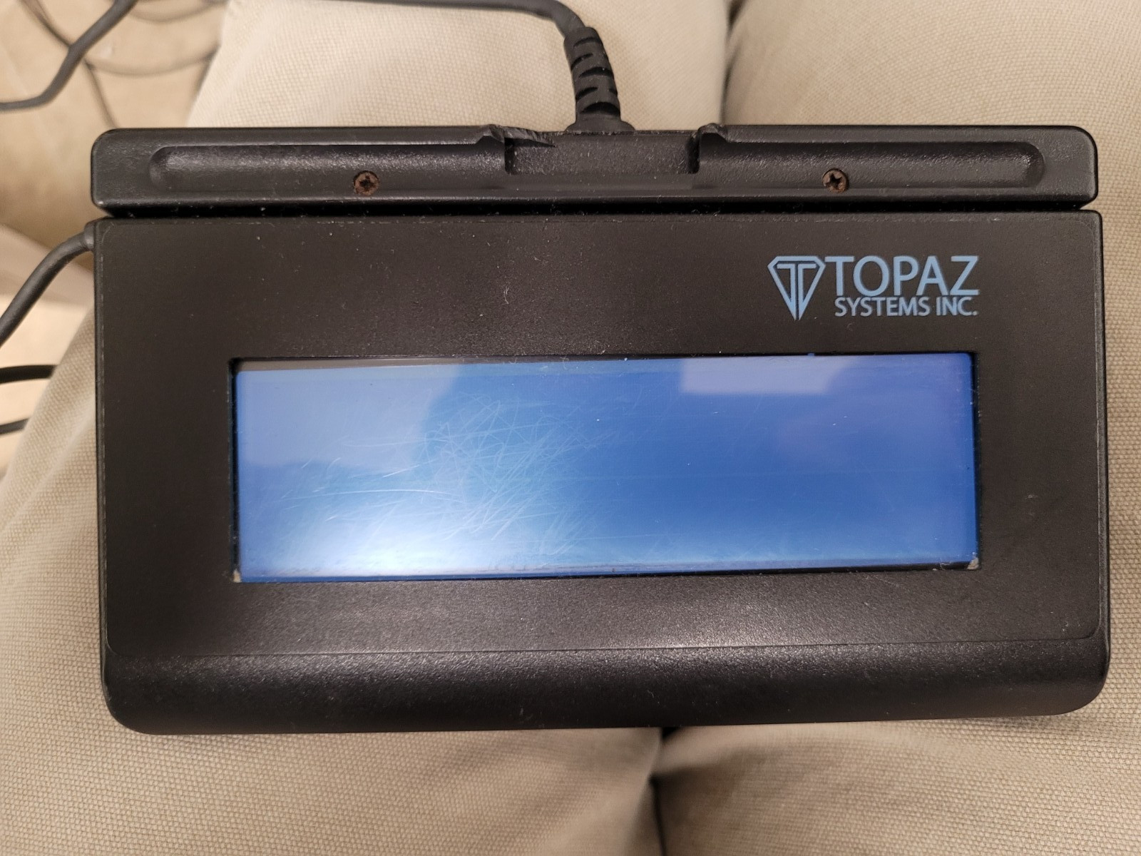 Topaz SignatureGem T-LBK462-HSB-R 1X5 Backlit LCD Signature Capture Pad USB used