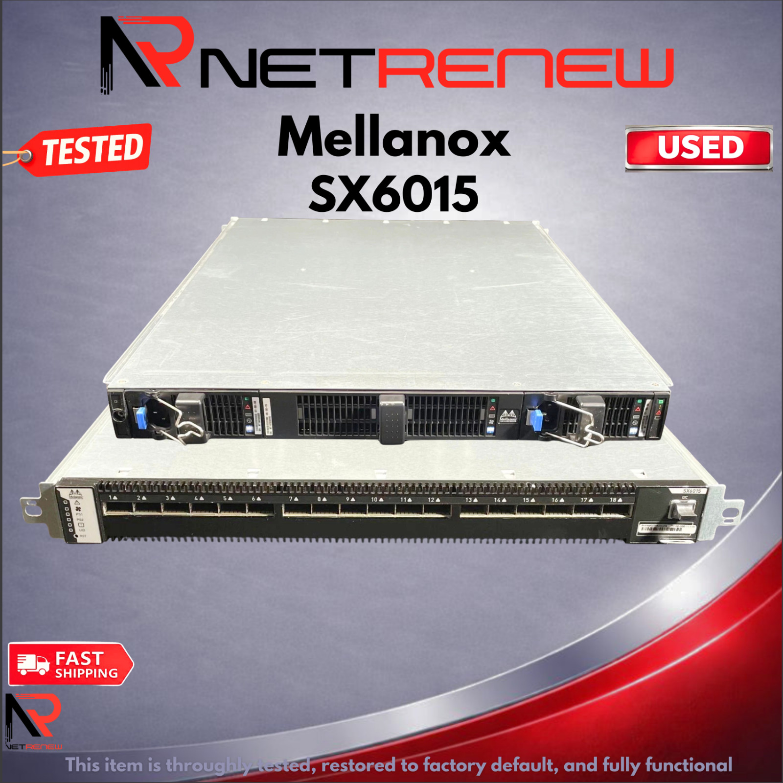 Mellanox SX6015 18 Port QSFP  Homelab Managed InfiniBand  Switch w/ MLNX-OS