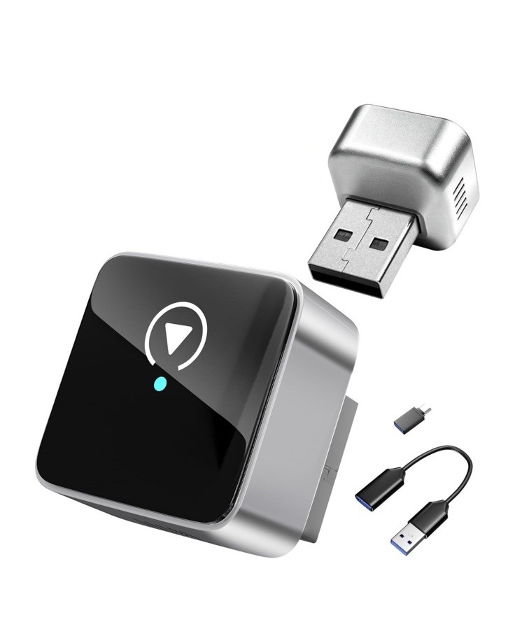 2026 Upgraded Mini Bluetooth 2-in-1 Plug & Play Car Audio Adapter, Wireless