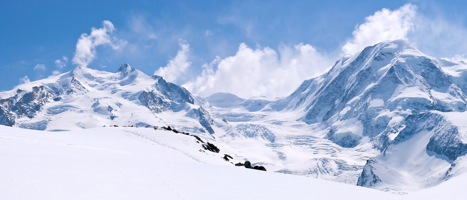 Landscape winter mountains nature ice cold outdoors Custom Gaming Mat Desk