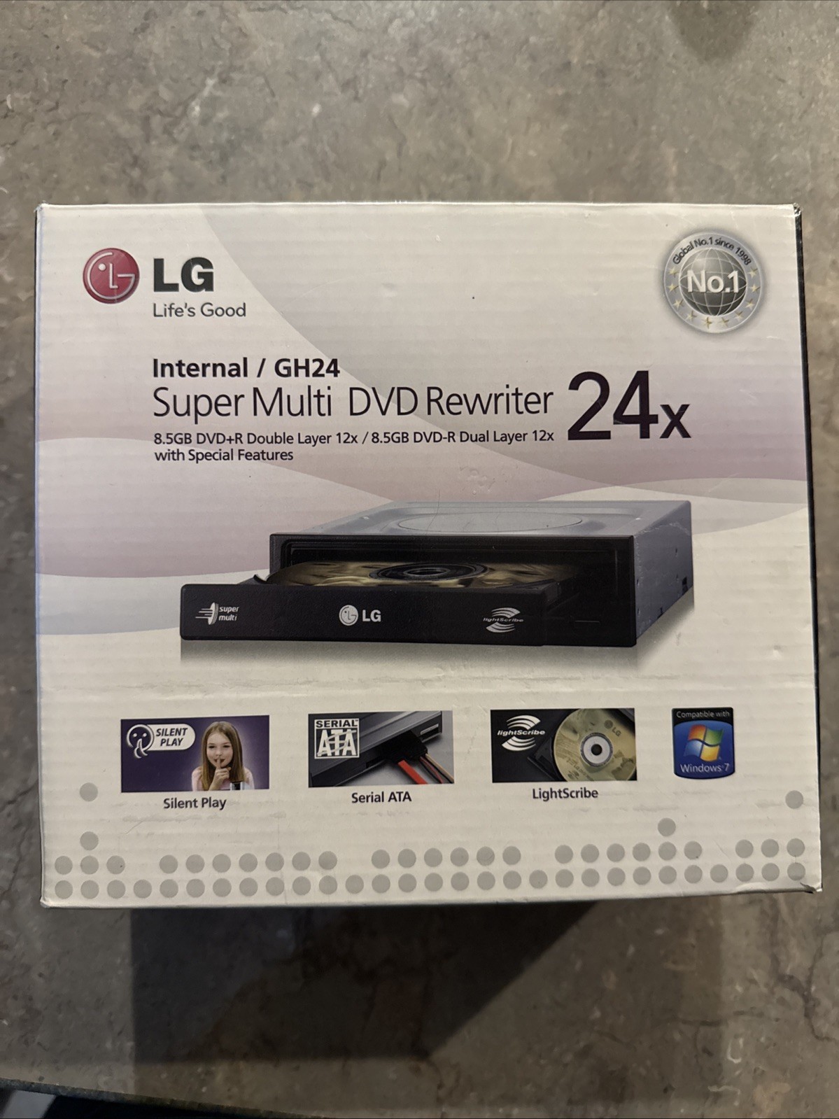 LG GH24NS90 Internal Super-Multi DVD Rewriter 24x New Open Box