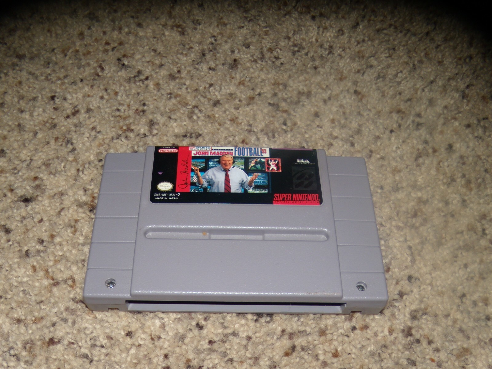John Madden Football SNES Super Nintendo Game 