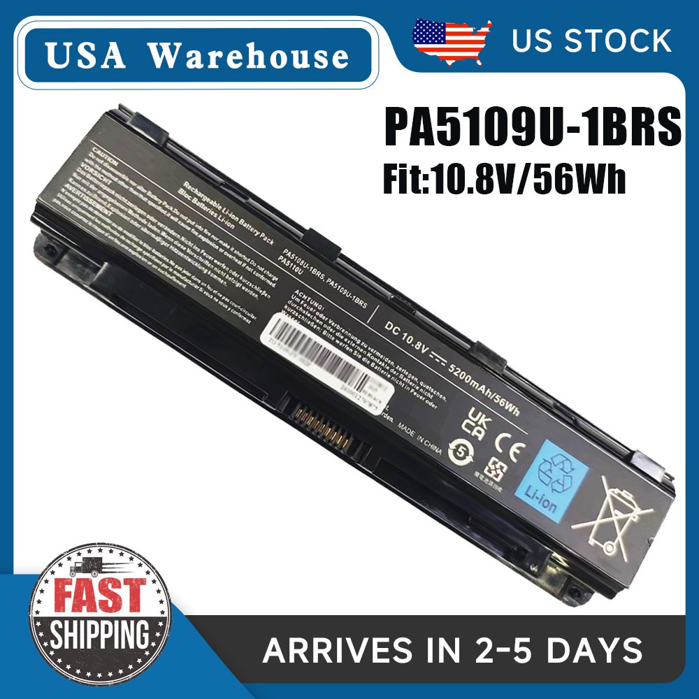 5200mAh PA5109U-1BRS PA5110U-1BRS Battery For Toshiba Satellite C50T C75D C840D