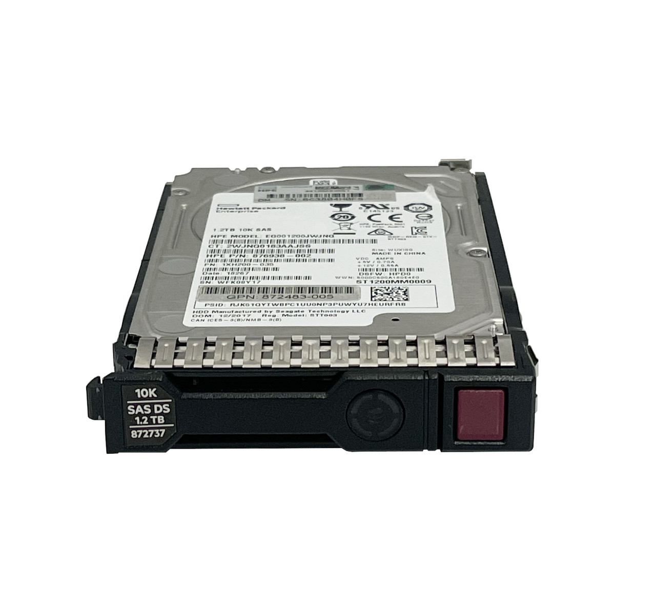 872479-B21 HPE 872737-001 1.2TB 12G SAS 10K 2.5 SC ENT HDD 872285-002