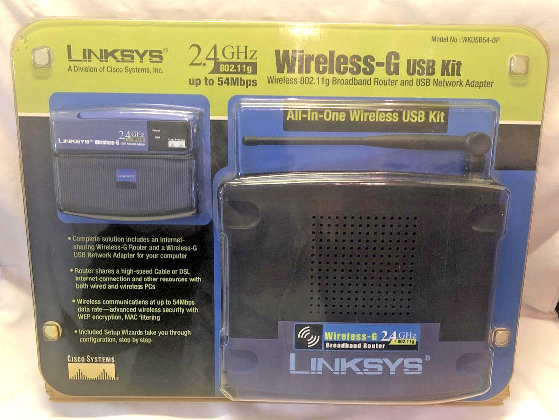 Linksys WKUSB54-BP All-in-One Wireless-G USB Kit (Missing Parts-see notes)