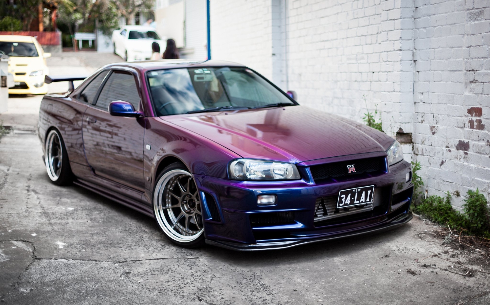 Cars nissan skyline gtr r34 Desk Mat Stitched