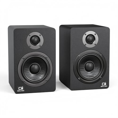 H1 Computer Speakers for Desktop PC, Monitor & Laptop, 60W Powered 2.0 Black