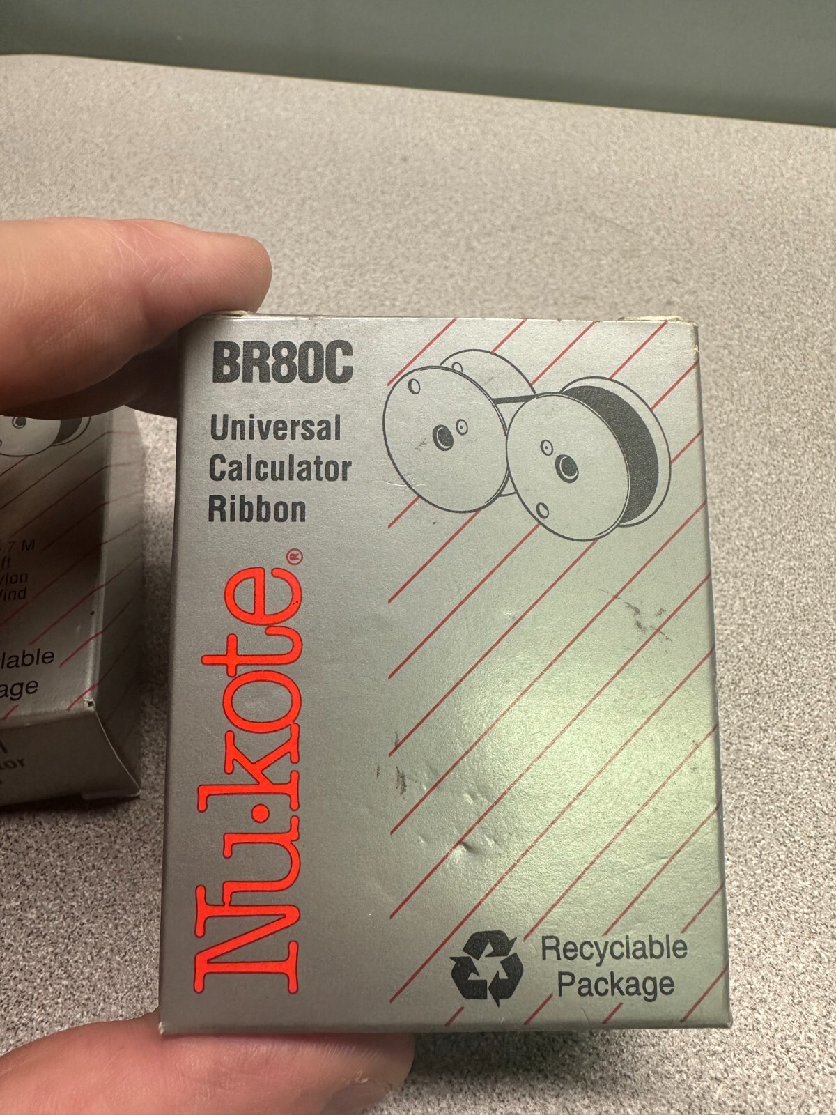 NUKOTE BR80C UNIVERSAL CALCULATOR RIBBON (BLACK/RED).LOT OF 5. .