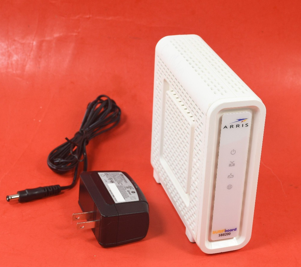 ARRIS SURFboard SB8200 DOCSIS 3.1 Cable Modem 2-Port Gigabit w/ Power Adapter