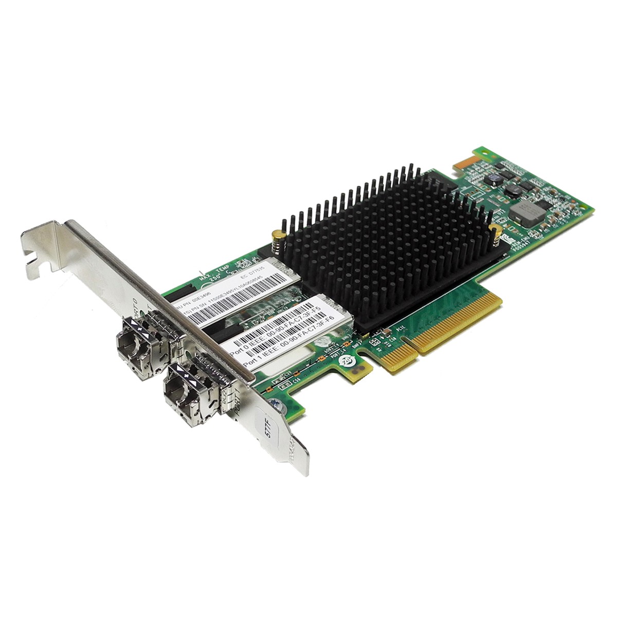 Emulex LPE16002 Dual Port 16Gb/s PCIe x8 FC Host Bus Adapter P005947-41C FP
