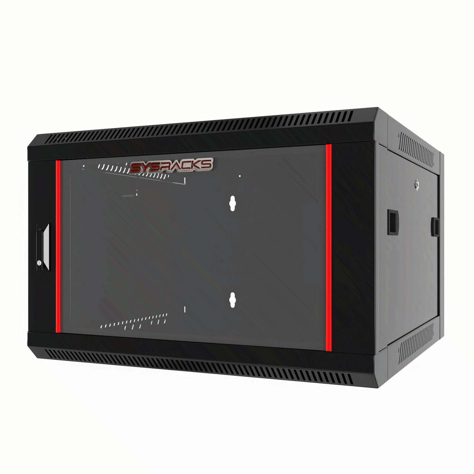 Sysracks 6U Wall Mount Network Rack Cabinet 18" Deep 19" Glass Door