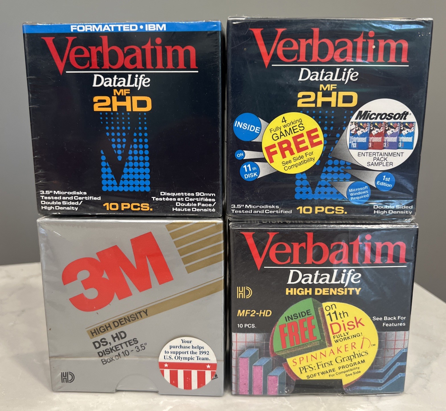 30 Verbatim DataLife MF2HD 3.5" Microdisks & 10 3M Floppy Disc 40 Total New