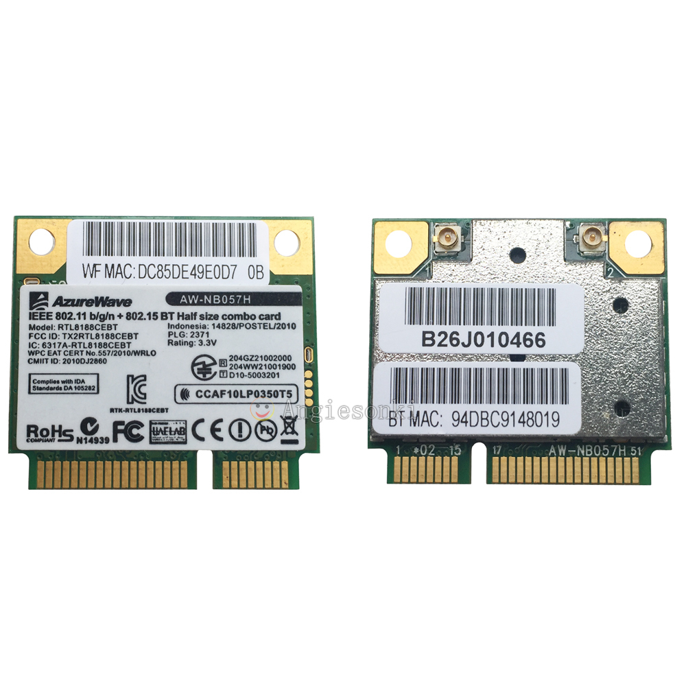 Realtek RTL8188CEBT PCI-E WLAN Combo Card Wi-Fi BT 3.0 802.11 b/g/n 150Mbps
